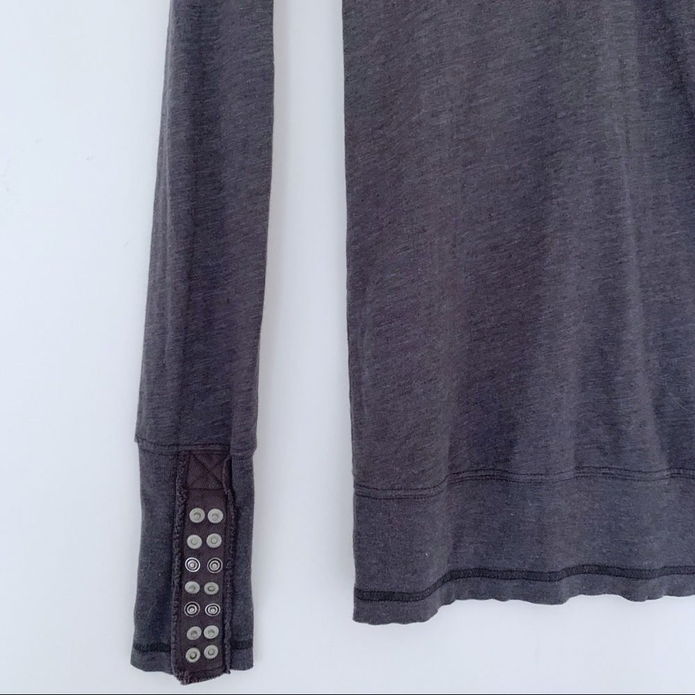 Free People Patchwork Thermal With Button Cuff - image 3